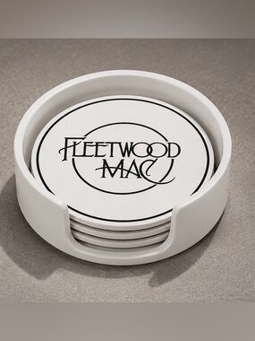 Fleetwood Mac Inspired 3D Printed Coaster Set with Holder 4 Coasters